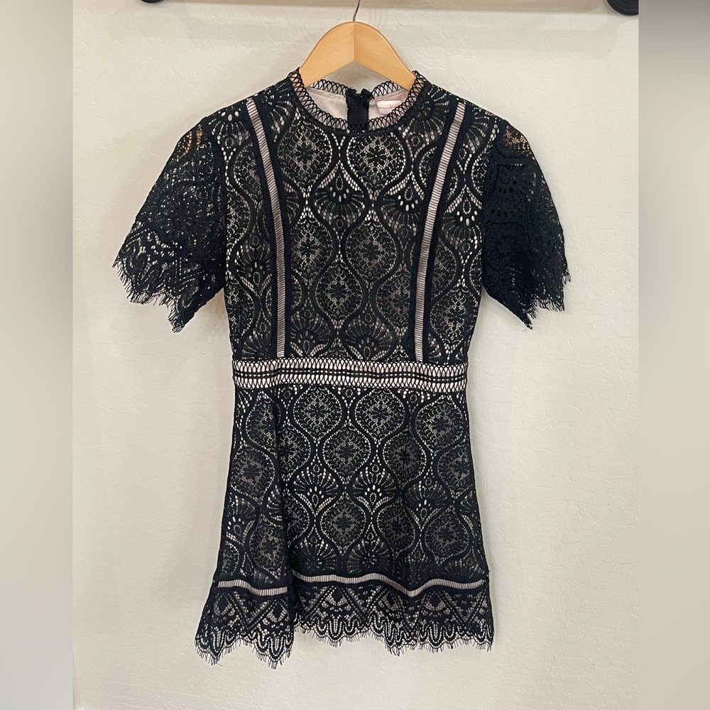 Hailey & Co Black Lace Mini Dress in like New condition
